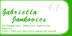 gabriella jankovics business card